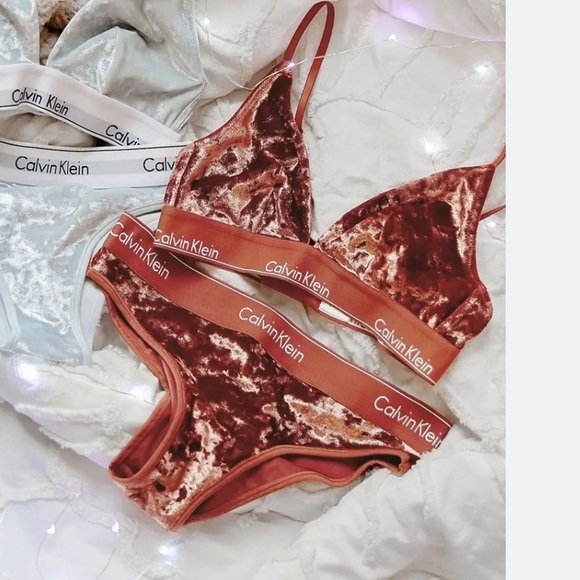 Calvin Klein Other - NWOT Calvin Klein Crushed Copper Velvet Set size Medium
